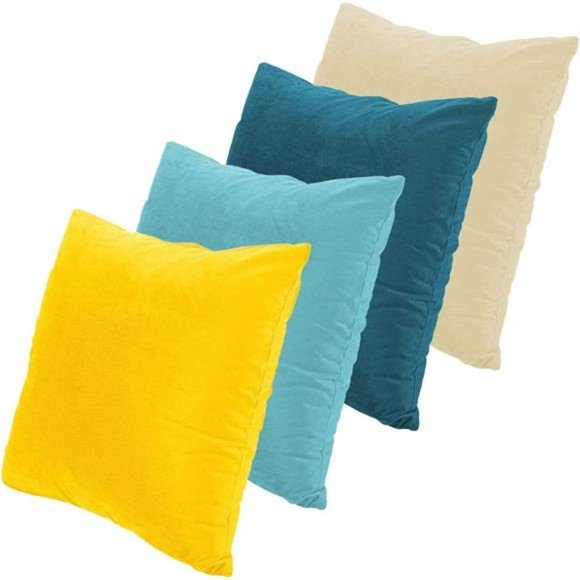 Throw Pillow Covers 16x16 Inch Set of 4, Comfortable Square Cushion Case, Soft - Picture 1 of 7